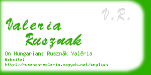 valeria rusznak business card