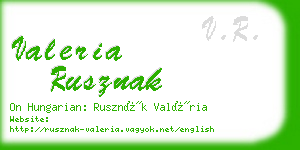 valeria rusznak business card